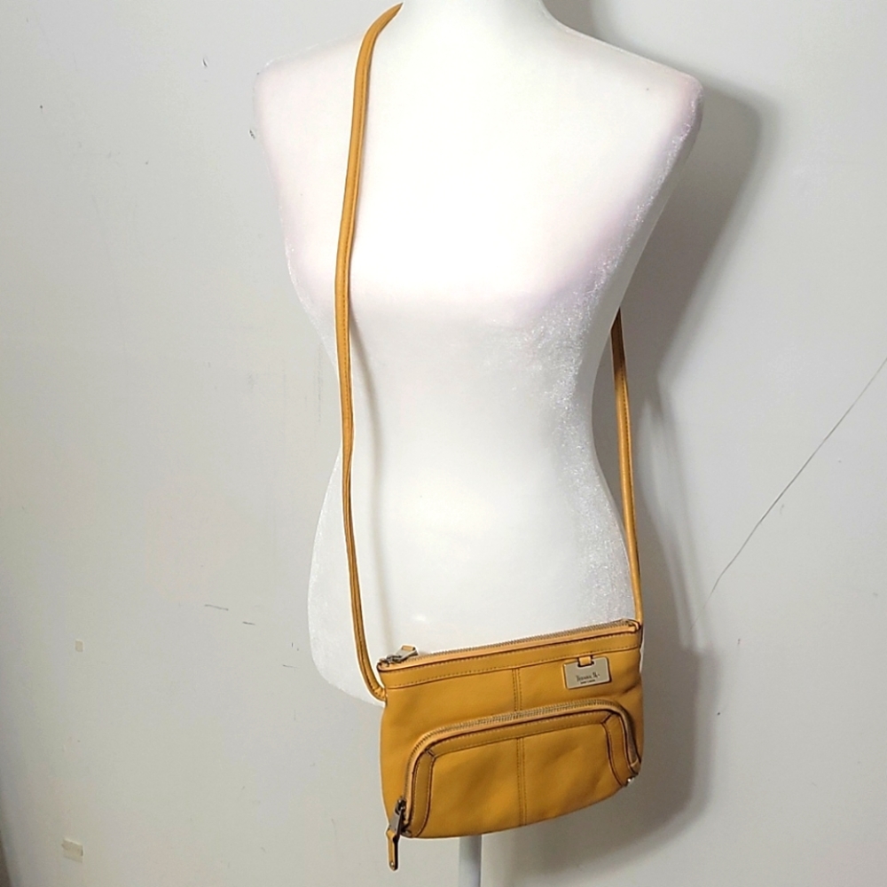 Tignanello yellow crossbody purse